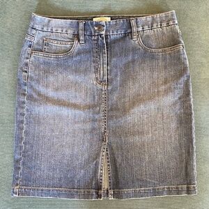 Classic Jean Skirt w/ center slit